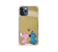 Custodia per iPhone 12 Pro MAX Ufficiale di Lilo & Stitch Bacio Specchio Dorato per proteggere il tuo cellulare. Scegli il tipo di custodia che ti piace di più con licenza ufficiale Disney