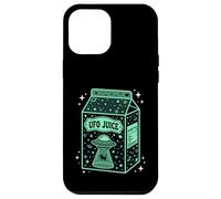 Custodia per iPhone 12 Pro Max UFO Juice Retro Cat Abduction Alien Space Milk Cosmos