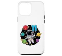 Custodia per iPhone 12 Pro Max Undicesimo Compleanno Astronauta Pianeti 11° Carino Spazio Adorabile