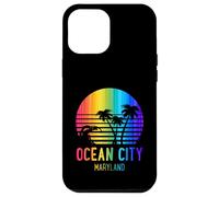 Custodia per iPhone 12 Pro Max Vacanze primaverili con palme a Ocean City, Maryland