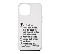 Custodia per iPhone 12 Pro Max Vangelo Giovanni 3:16 Intero versetto nella versione di Re Giacomo KJV