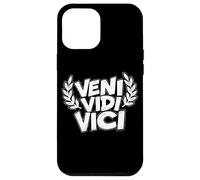 Custodia per iPhone 12 Pro Max Veni Vidi Vici Il vincitore del testo latino prende tutto