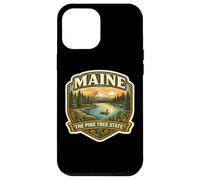 Custodia per iPhone 12 Pro Max Viaggio ricordo dei visitatori del Maine The Pine Tree State