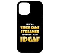 Custodia per iPhone 12 Pro Max Video Game Streamer IDGAF Costume Gaming IRL Streaming Games
