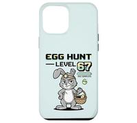Custodia per iPhone 12 Pro Max Videogioco di Caccia all'uovo del coniglietto pasquale del giocatore livello 67