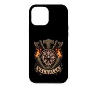 Custodia per iPhone 12 Pro Max Viking Vegvisir Valhalla Norse Mythology - Urnes Style Fire