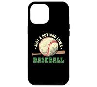 Custodia per iPhone 12 Pro Max Vintage Baseball Lover, Just A Boy Who Loves Baseball