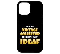 Custodia per iPhone 12 Pro Max Vintage Collector IDGAF Cute Vintage Items Decor Collections