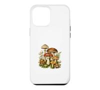 Custodia per iPhone 12 Pro Max Vintage Funghi Botanici Cottagecore Natura Foresta