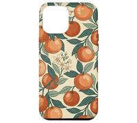 Custodia per iPhone 12 Pro Max Vintage Orange Fruit and Blossom Botanical Pattern
