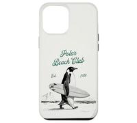 Custodia per iPhone 12 Pro Max Vintage Polar Beach-Club Pinguino Surfer