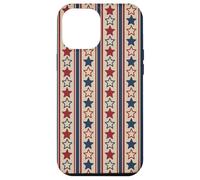 Custodia per iPhone 12 Pro Max Vintage Rustico Stripe Pattern American Patriotic USA Stars