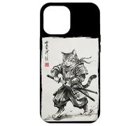 Custodia per iPhone 12 Pro Max Vintage Samurai Cat Japanese Sumi-e Ink Feline Arti Marziali