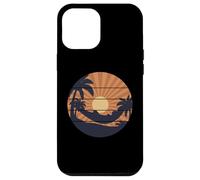 Custodia per iPhone 12 Pro Max Vintage Tropical Amaca Tramonto Palma Spiaggia Estetica