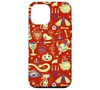 Custodia per iPhone 12 Pro Max Vintage Witchy Halloween Pattern Boho Spooky Tarocchi Design