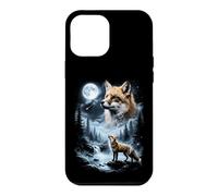 Custodia per iPhone 12 Pro Max Volpe Ululando alla Luna 90's Retro