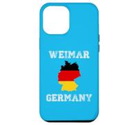 Custodia per iPhone 12 Pro Max Weimar Germania Vintage Bandiera Germania Mappa Design
