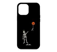 Custodia per iPhone 12 Pro Max Well Shit Funny Halloween Skeleton Holding Balloon Bones