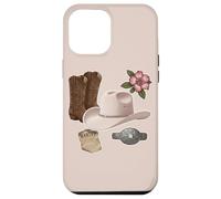 Custodia per iPhone 12 Pro Max Western Cowboy Boots Cappello Floreale Country Style Ranch Life