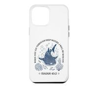 Custodia per iPhone 12 Pro Max Whale Shark Isaia 43:2 Fede nelle acque profonde
