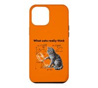 Custodia per iPhone 12 Pro Max What Cats Really Think Funny Cat Physics Humor Men Women