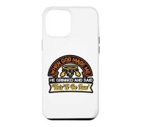 Custodia per iPhone 12 Pro Max When God Made Me Grinned Sarcastico Christian Citazione