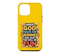 Custodia per iPhone 12 Pro Max When God Made Me Grinned This Will Be Fun Christian