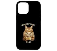 Custodia per iPhone 12 Pro Max Whiskers and Whisky Neat Cat Lovers Drink Design