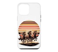 Custodia per iPhone 12 Pro Max Wild Horses Running Free Equestrian Horse Lover