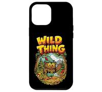 Custodia per iPhone 12 Pro Max Wild Thing! Retro Woodsy Owl Give a Hoot Vintage Earth Day