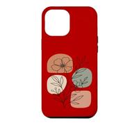 Custodia per iPhone 12 Pro Max Wildflower Line Art Abstract Botanical Mid Century