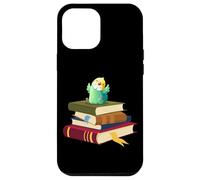Custodia per iPhone 12 Pro Max Womens Kids Girls Reading Books Happy Parakeet Lover