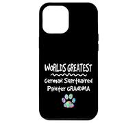 Custodia per iPhone 12 Pro Max Worlds Greatest Tedesco Capelli Corti Puntatore Nonna Cane Zampa