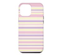 Custodia per iPhone 12 Pro Max Y2K Burro Giallo Rosa Lavanda Vintage Stripe Estetica