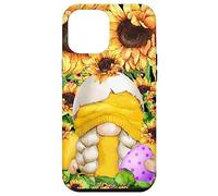 Custodia per iPhone 12 Pro Max Yellow Gnome In Easter Chick Costume For Sunflower Lovers