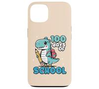 Custodia per iPhone 13 100 Days Of School Dino Carino 100th Day Trex Ragazzi Bambini