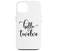 Custodia per iPhone 13 12° compleanno, per ragazze, Hello Twelve, 12 anni carino