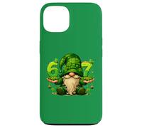 Custodia per iPhone 13 67 Six Seven Meme St Patricks Day Gnomo divertente trifoglio irlandese