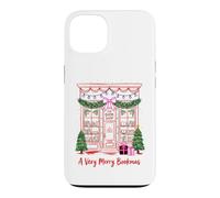Custodia per iPhone 13 A Very Merry Bookmas Christmas Bookshop Reading Apparel