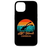 Custodia per iPhone 13 ABC Islands Scuba Diver Retro Tramonto Oceano