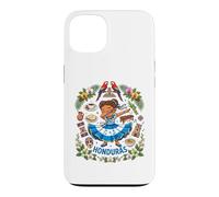 Custodia per iPhone 13 Abito con bandiera dell'Honduras per bambina Dabbing Orchids Pride Heritage