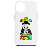 Custodia per iPhone 13 Adios Kindergarten Hello Summer Funny Happy Panda Bear