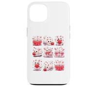 Custodia per iPhone 13 Adorable Bunny with Hearts and Yarn
