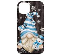 Custodia per iPhone 13 Aesthetic Snowflake Pattern With Snowman And Winter Gnome