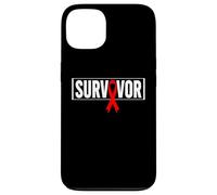 Custodia per iPhone 13 Aids Survivor Hiv Nastro rosso aiuta guerriero - Giornata mondiale dell'aiuto