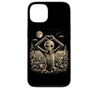 Custodia per iPhone 13 Alien Heart Hand Sign Cute UFO Extraterrestre Love
