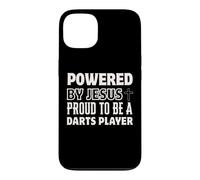 Custodia per iPhone 13 Alimentato da Jesus Proud to Darts Player Christian Faith