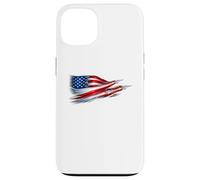 Custodia per iPhone 13 American Patriotic Fighter Jets Bandiera USA sventolando il 4 luglio