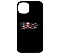 Custodia per iPhone 13 American Patriotic Fighter Jets Bandiera USA sventolando il 4 luglio