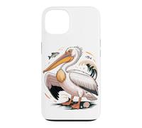 Custodia per iPhone 13 American White Pelican Sea Bird Birder
